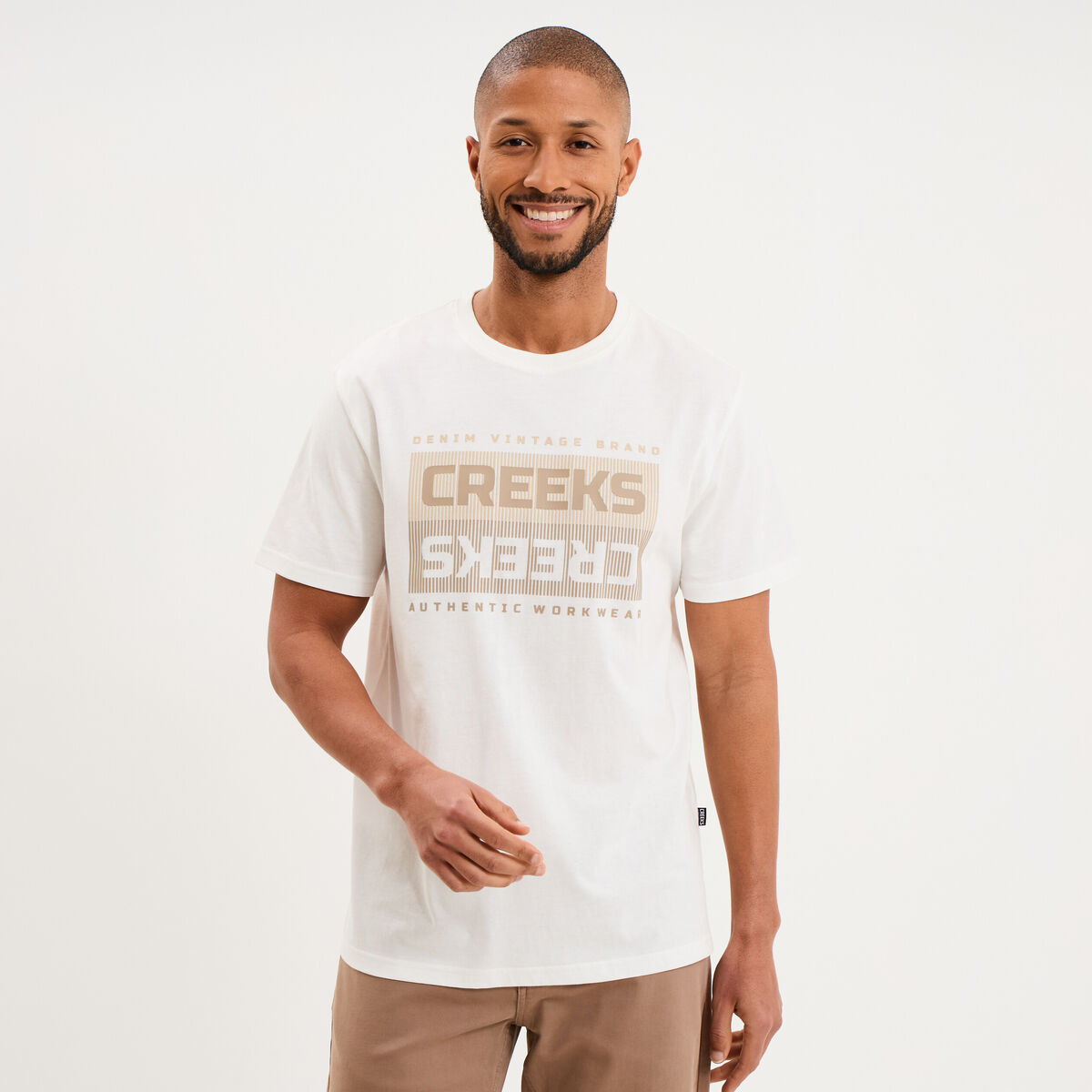 T-shirt manches courtes coton blanc homme
