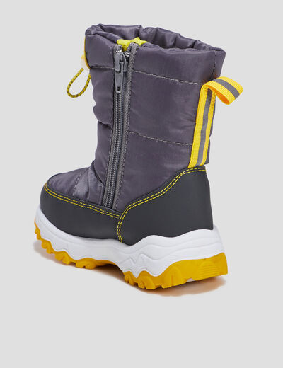 Bottes de neige semelle épaisse gris garçon