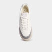 Tennis basses &agrave; lacets semelle plate gris homme