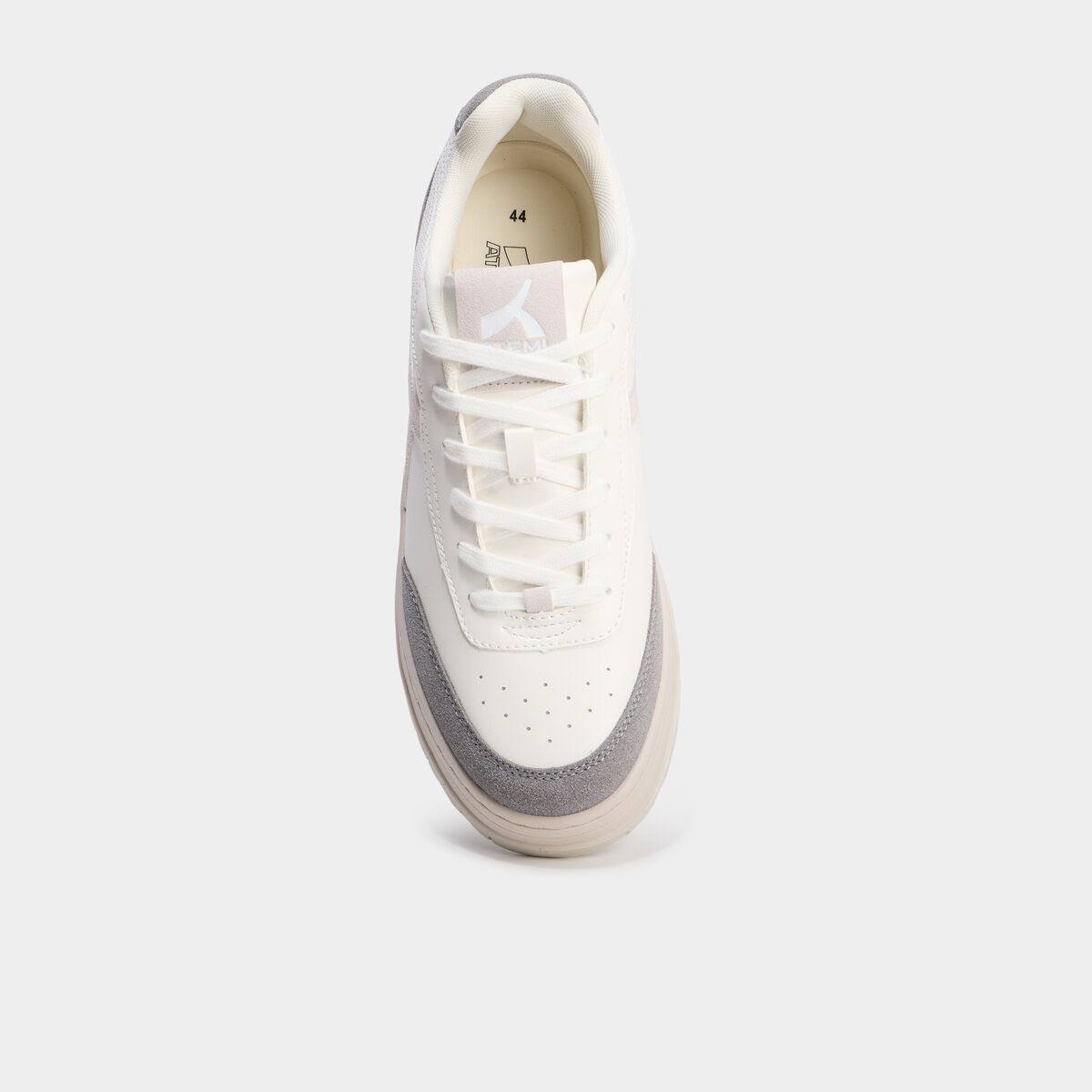 Tennis basses &agrave; lacets semelle plate gris homme