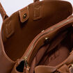 Sac &agrave; main avec bandouli&egrave;re marron cognac femme