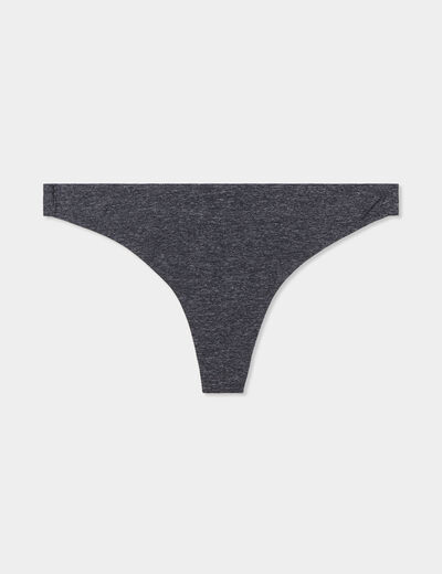 String microfibre sans coutures gris foncé femme