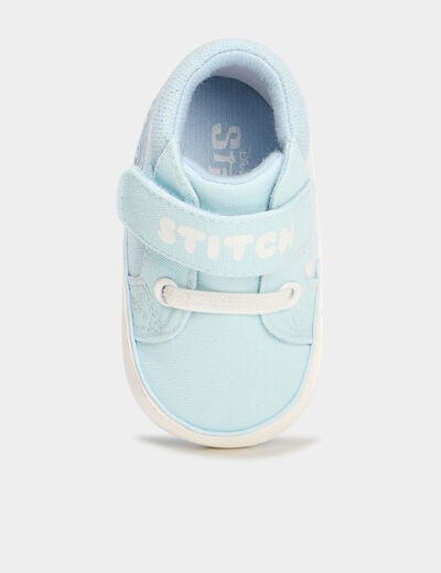 Bottons à scratchs Stitch bleu bébé fille
