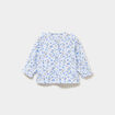 Blouse avec volants en gaze de coton ecru b&eacute;b&eacute; fille