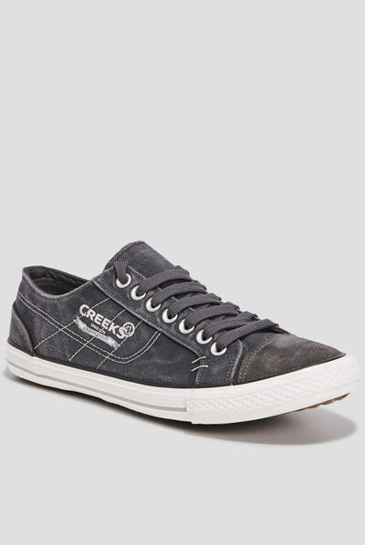 Tennis en toile à lacets Creeks gris homme