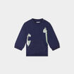 Sweat poche ventrale manches longues bleu marine bébé garçon