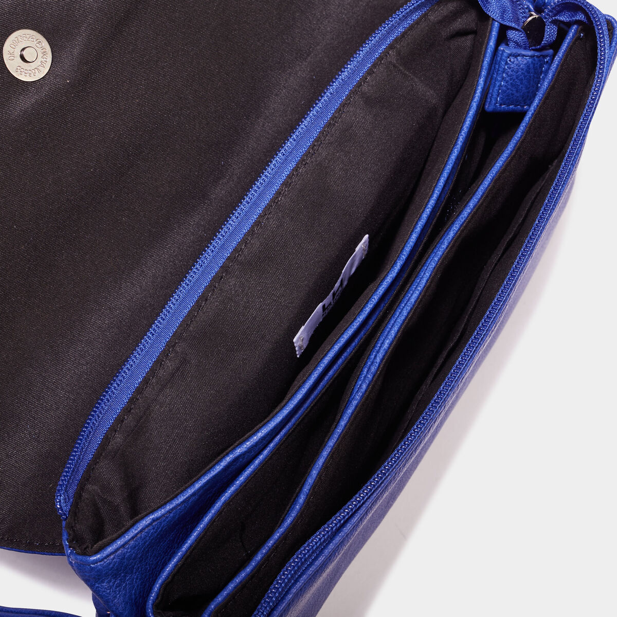Sac bandoulière à rabat rectangulaire bleu roi femme