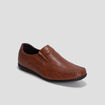 Mocassins confort &agrave; bout carr&eacute; marron homme