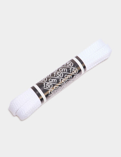Lacet plat 150 cm Tawata blanc mixte