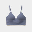 Brassi&egrave;re c&ocirc;tel&eacute;e padd&eacute;e sans armature bleu gris femme