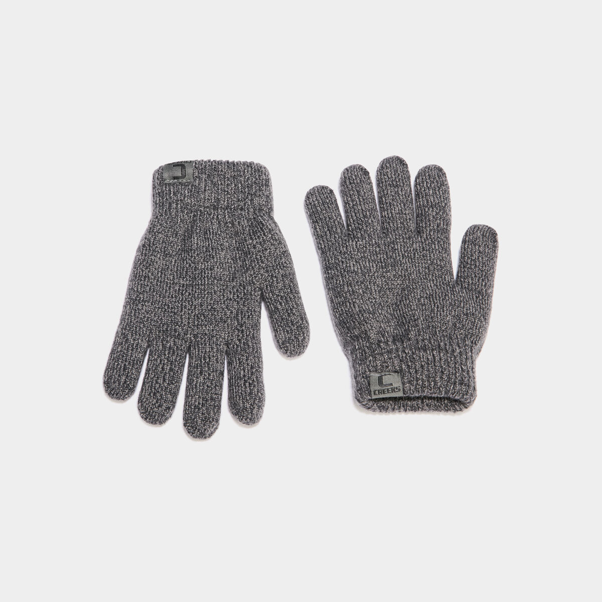 Gants doubl&eacute;s gris fonc&eacute; mixte