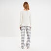 Ensemble pyjama 2 pi&egrave;ces coton blanc femme