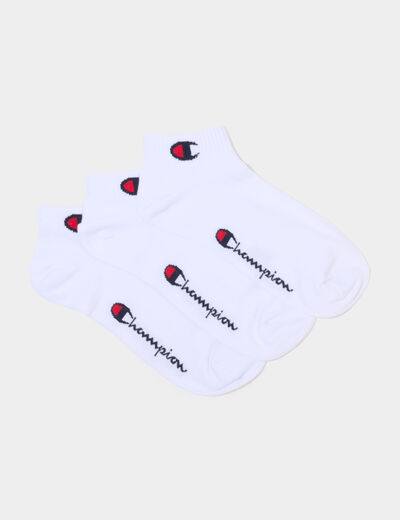 Lot 3 paires socquettes Champion blanc homme