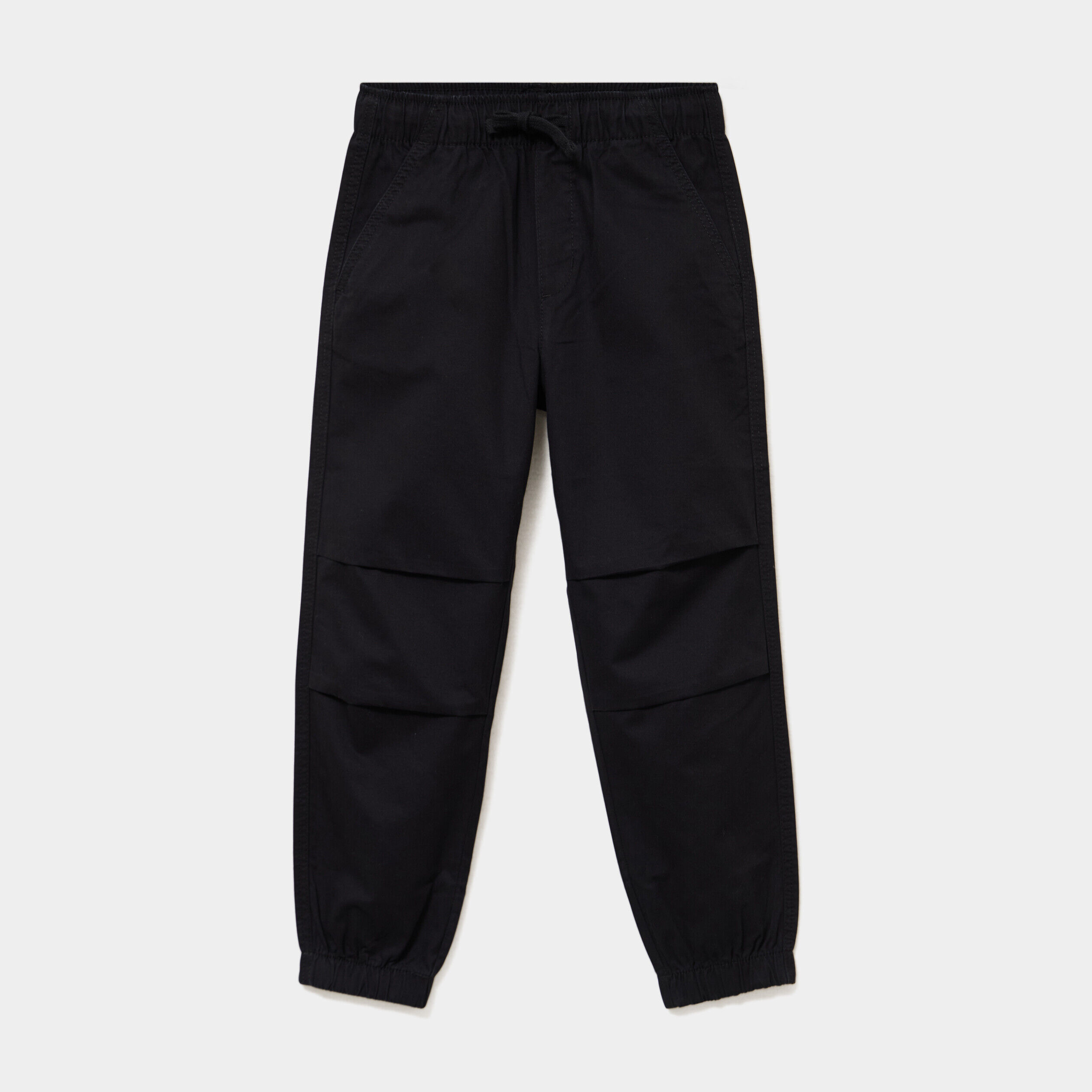 Pantalon battle taille élastiquée coton noir garçon LH