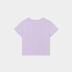 T-shirt noué manches courtes coton mauve fille