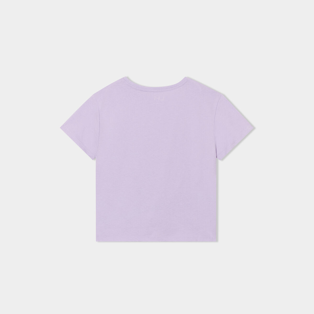 T-shirt noué manches courtes coton mauve fille