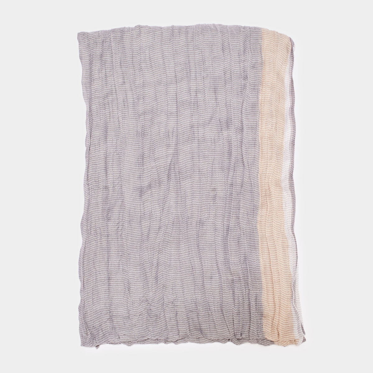 Foulard effet froiss&eacute; gris homme