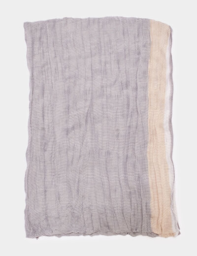 Foulard effet froissé gris homme