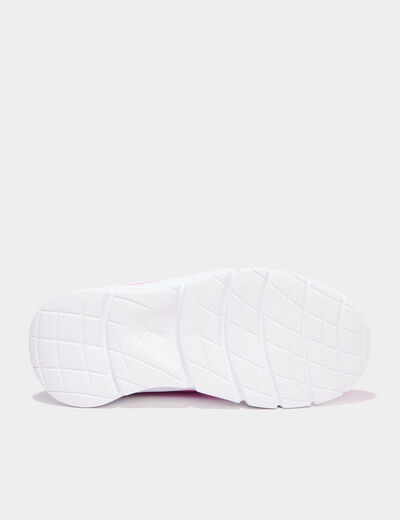 Baskets running scratchs Puma Flexfocus rose framboise fille