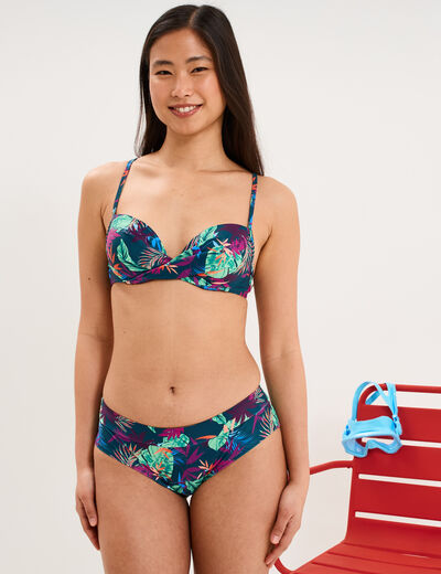 Haut de maillot de bain push up armatur&eacute; bleu p&eacute;trole femme