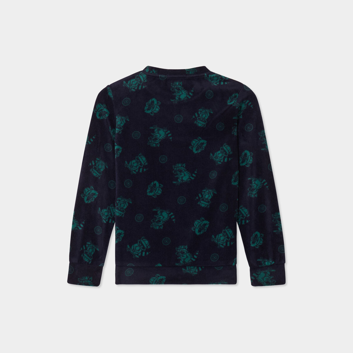 Ensemble pyjama effet polaire 2 pi&egrave;ces bleu marine gar&ccedil;on