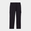 Pantalon cargo 2 poches à rabat noir femme