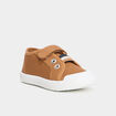 Baskets en toile bout renforc&eacute; camel gar&ccedil;on