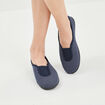 Chaussons ballerines bleu femme