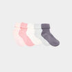 Lot 5 paires chaussettes côtelées coton multicolore bébé fille