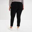 Jegging avec passants taille haute denim noir femme grande taille