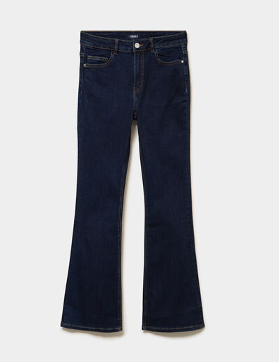 Jeans flare 5 poches denim brut femme