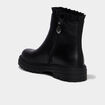 Boots chelsea zipp&eacute;es avec volants noir fille
