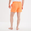 Short de bain droit taille &eacute;lastiqu&eacute;e orange corail homme