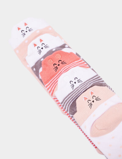 Lot 5 paires socquettes rose fille