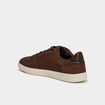 Baskets en su&eacute;dine &agrave; lacets marron femme