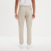 Pantalon chino slim stretch creme homme