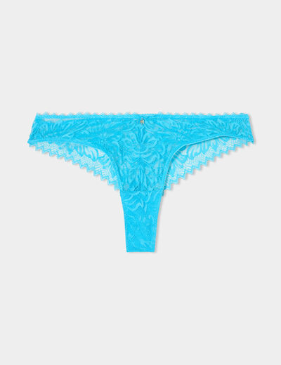 Tanga en dentelle Mosquitos bleu femme