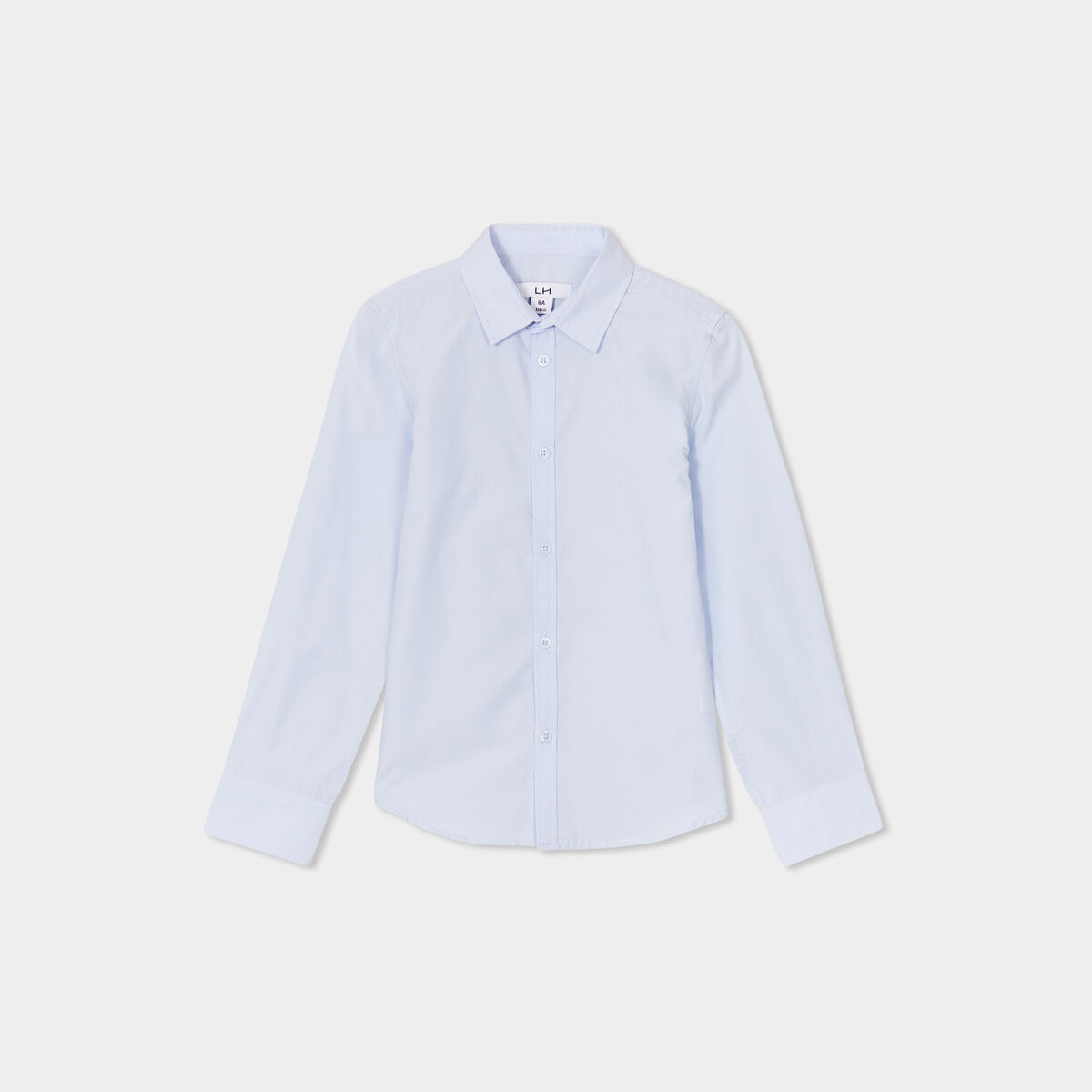 Chemise manches longues bleu ciel garçon