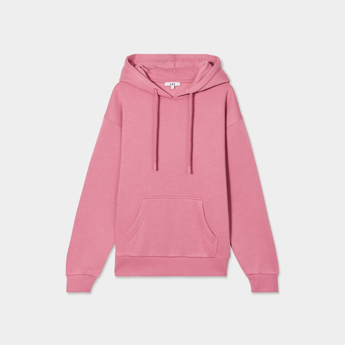 Sweat hoodie molleton à capuche vieux rose femme