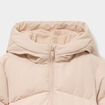 Doudoune chaude &agrave; capuche beige fille