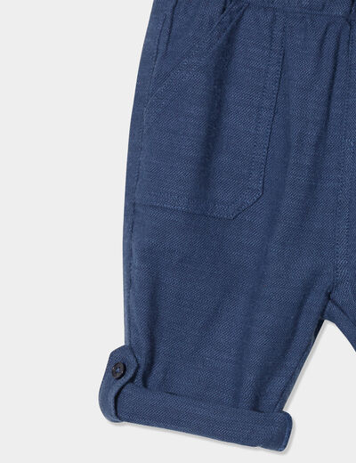 Pantalon short 2-en-1 coton Creeks bleu marine bébé garçon