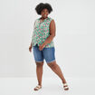 Blouse sans manches vert femme grande taille