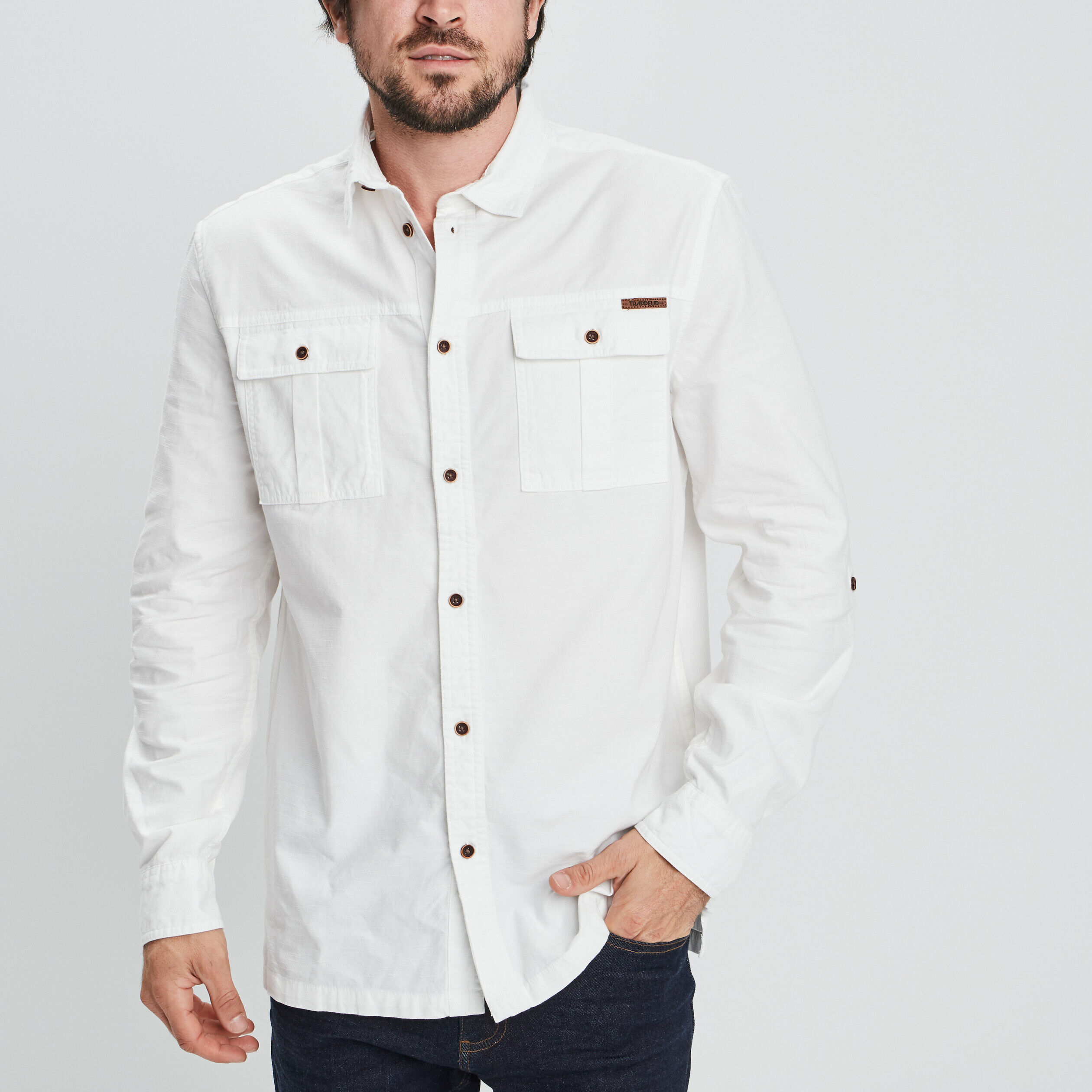 Chemise manches longues Trappeur ivoire homme TRAPPEUR