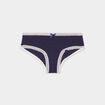 Shorty en dentelle coton bleu marine femme