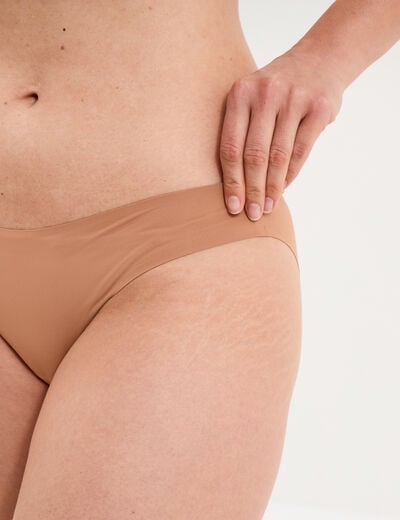 Culotte microfibre sans coutures vieux rose femme