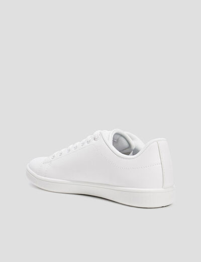 Tennis à lacets blanc femme