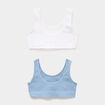 Lot 2 brassi&egrave;res bretelles larges bleu gris fille