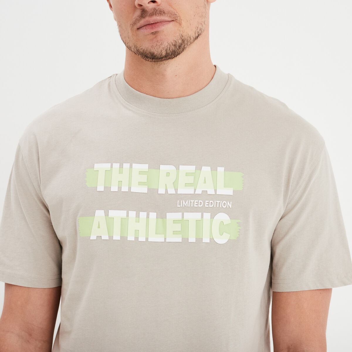 T-shirt avec manches courtes Liberto gris clair homme