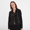 Veste biker zippée Mosquitos noir femme