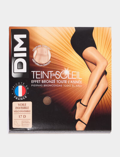 Collants effet bronz&eacute; voile 17D DIM marron femme